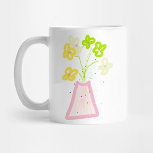 PASTEL FLOWERS IN PINK VASE Mug